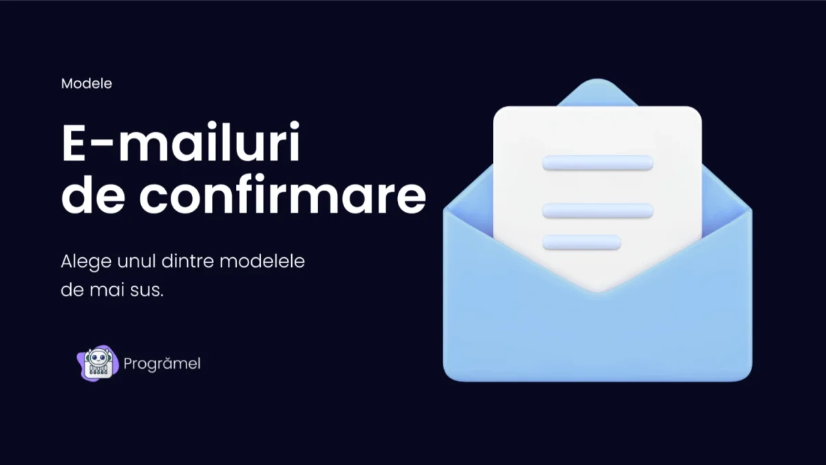 Mesaj confirmare programare
