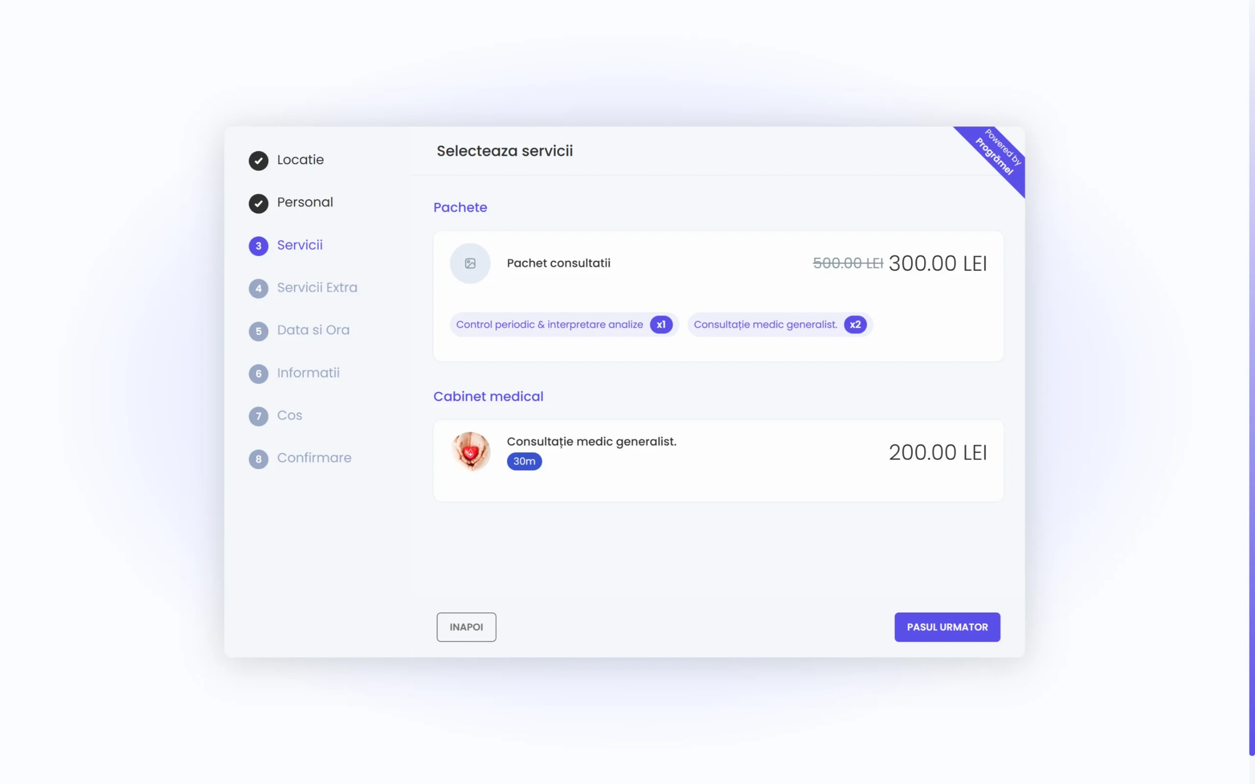 Pachete Rezervate Servicii